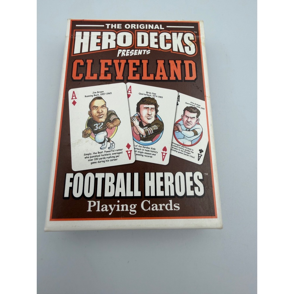 Hero Decks Cleveland Football Heroes Playing Cards Browns Legends 2nd Edition